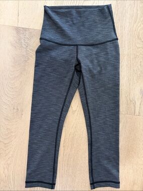 lululemon athletica womens wunder under Heather Charcoal High-Rise crop Leggings